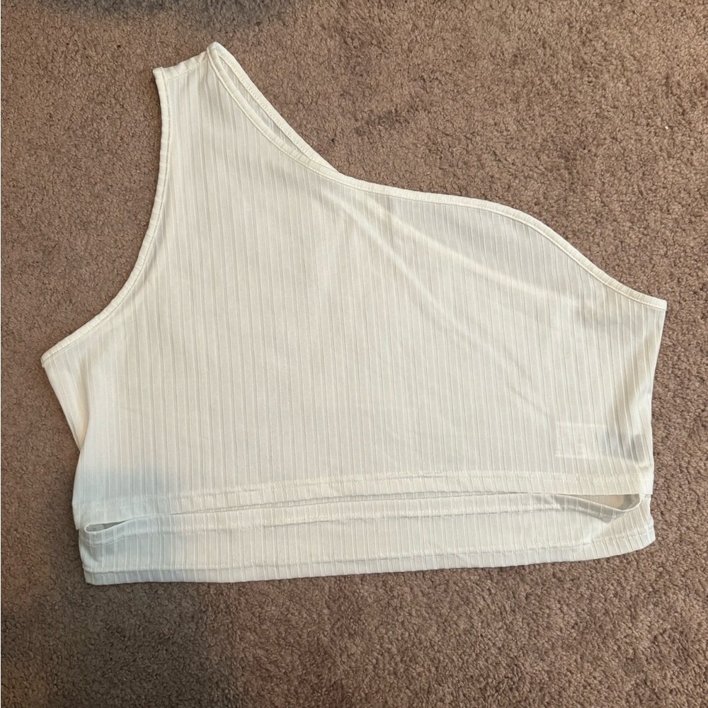 White crop tank top